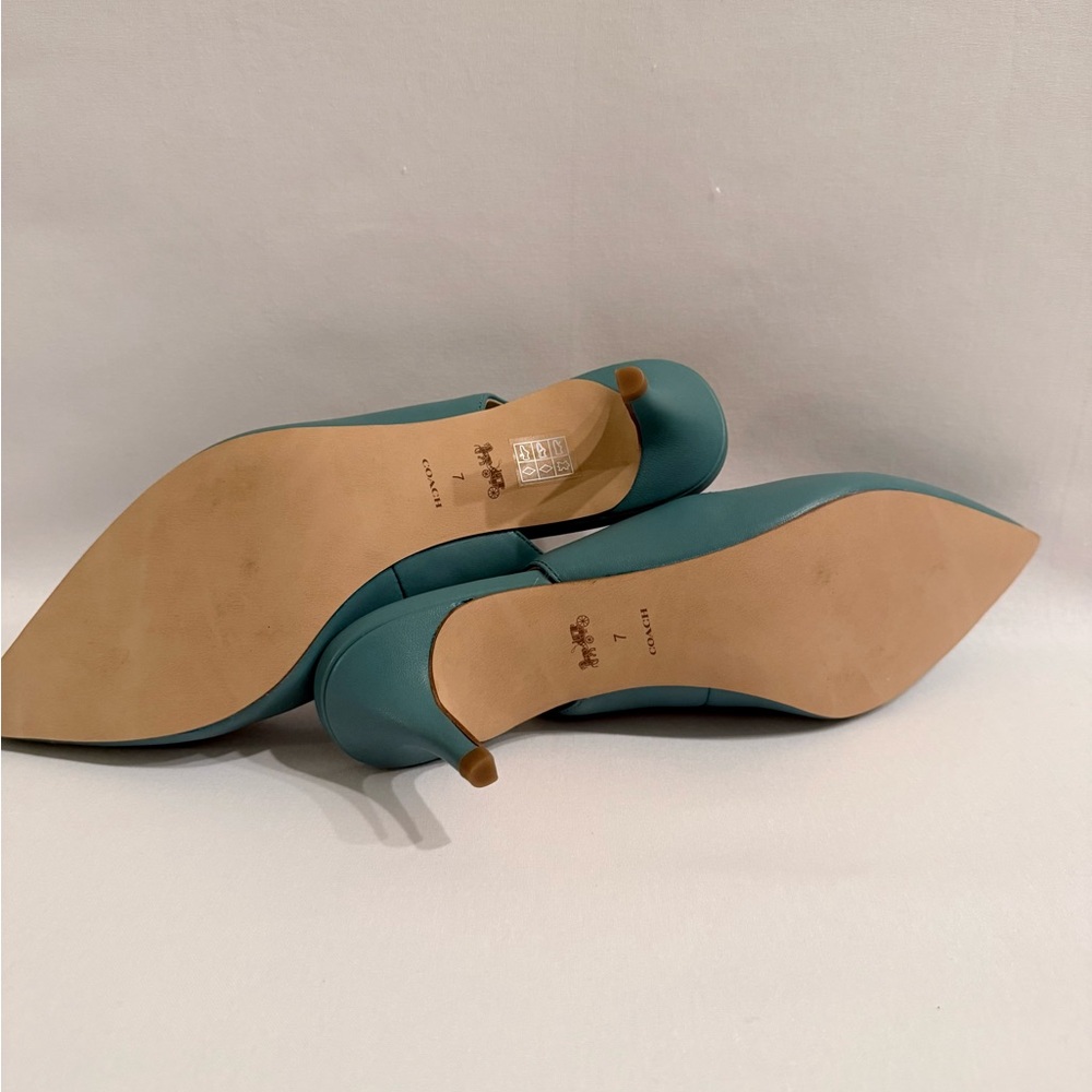 NWT Coach Jillian Slingback Coach lady’s shoes Blue/Green Size 7B True to size - Picture 6 of 11